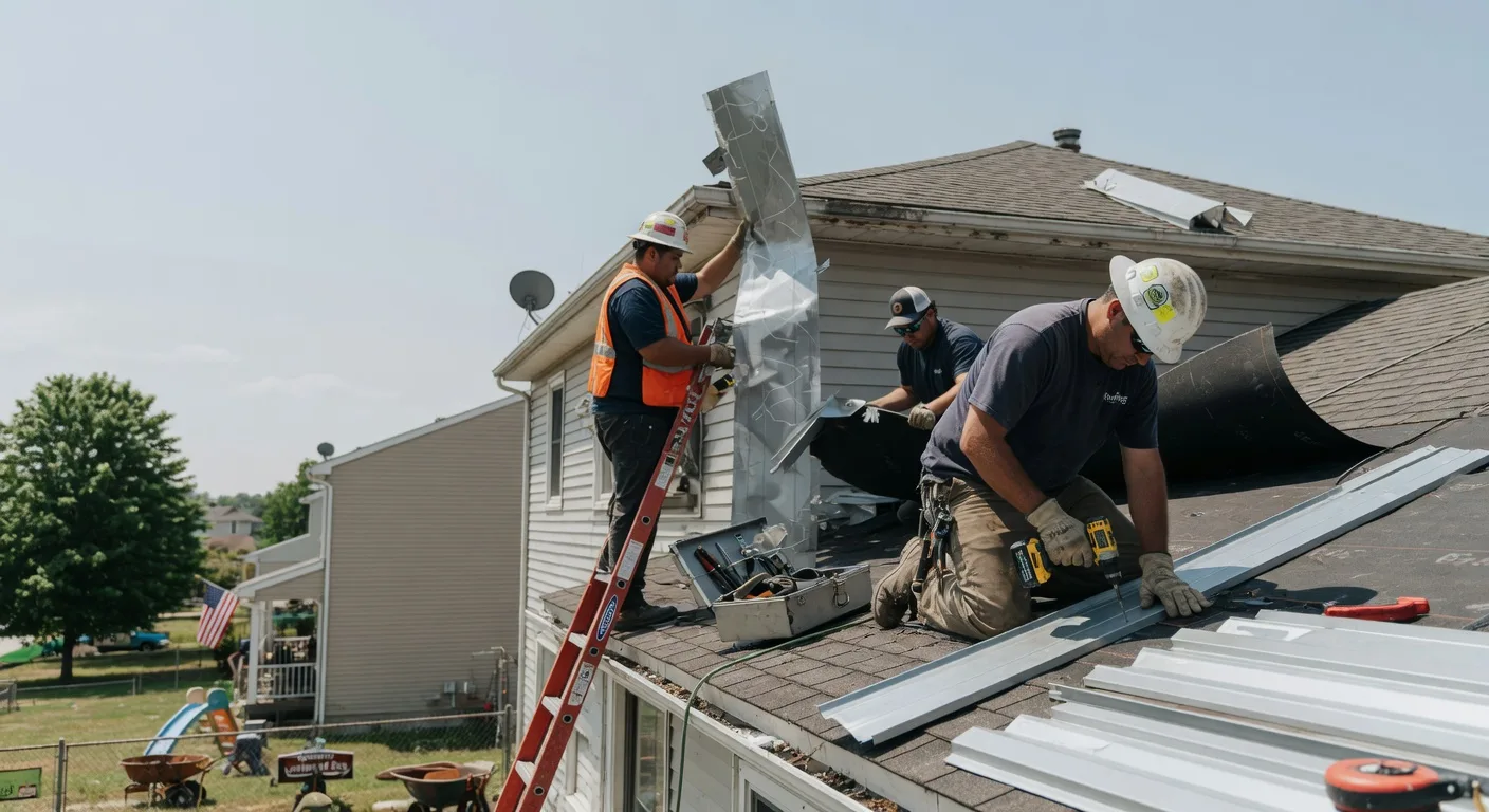 Storm Damage Metal Roof Repair in Nicoma Park, OK